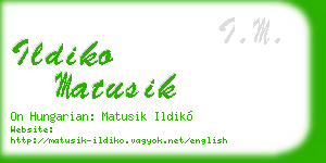 ildiko matusik business card